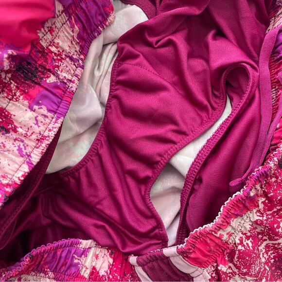 Nike Women's Dry Printed Tempo Running Shorts Pink Splatter XL Annette - Picture 10 of 10